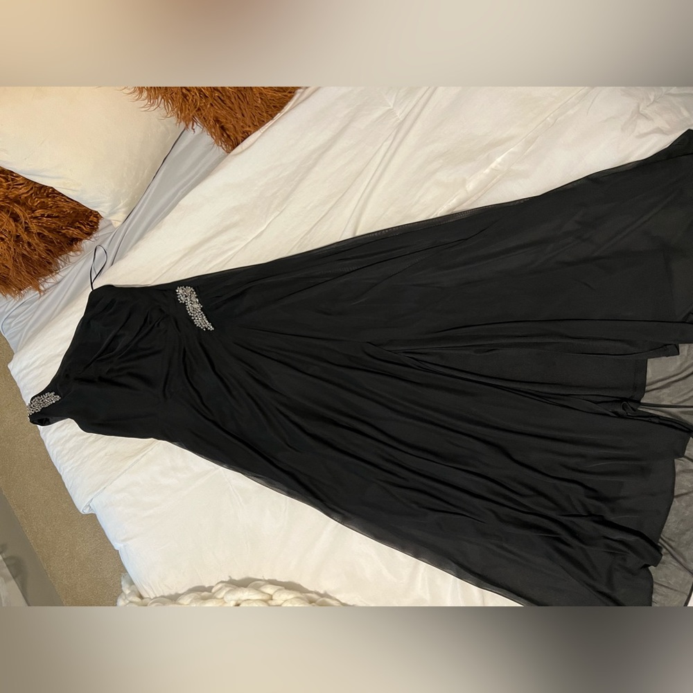 Black Formal Gown with Embellishment